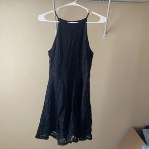 Black lace skater dress